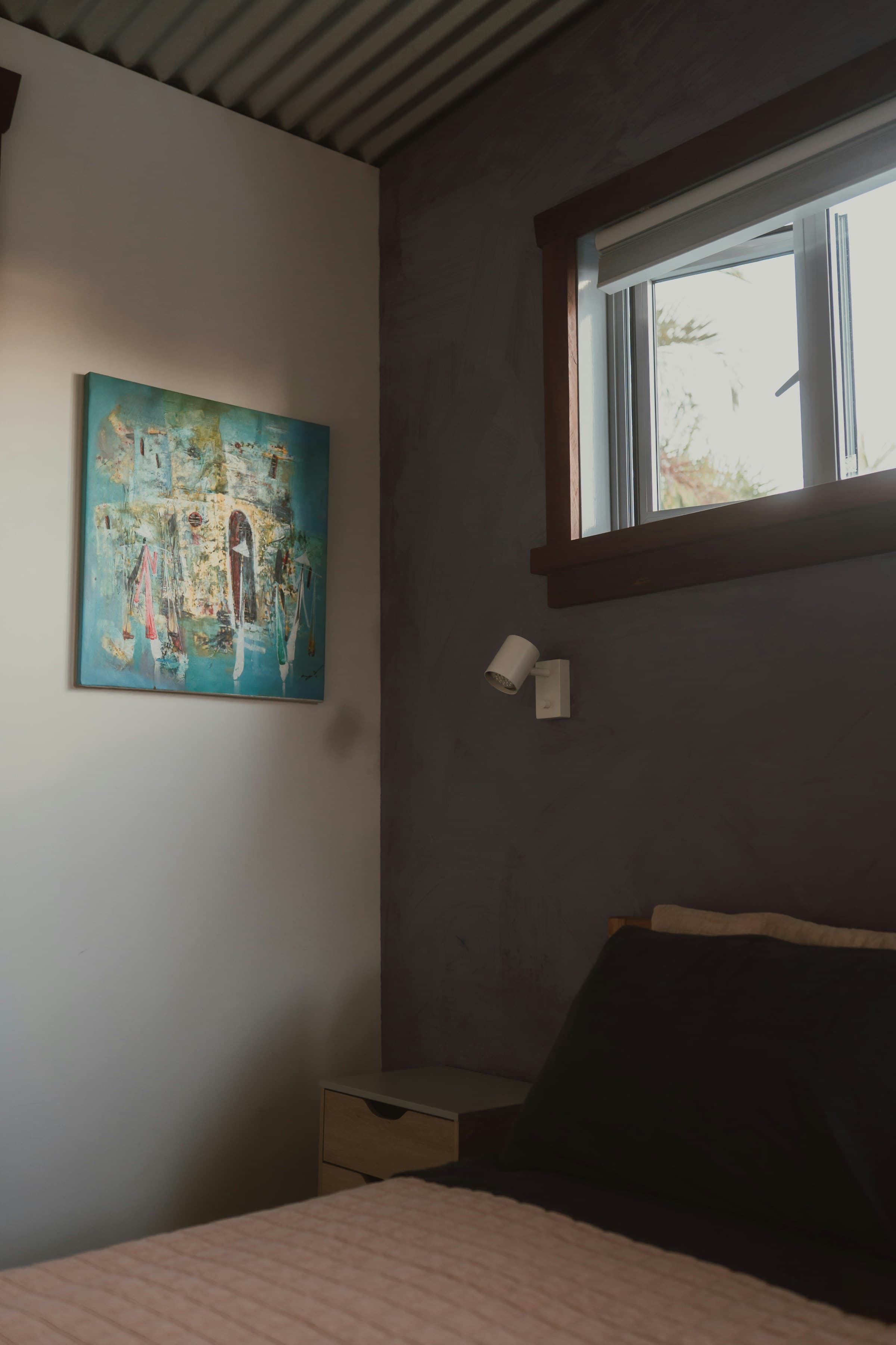 Schlafzimmer in Taupe